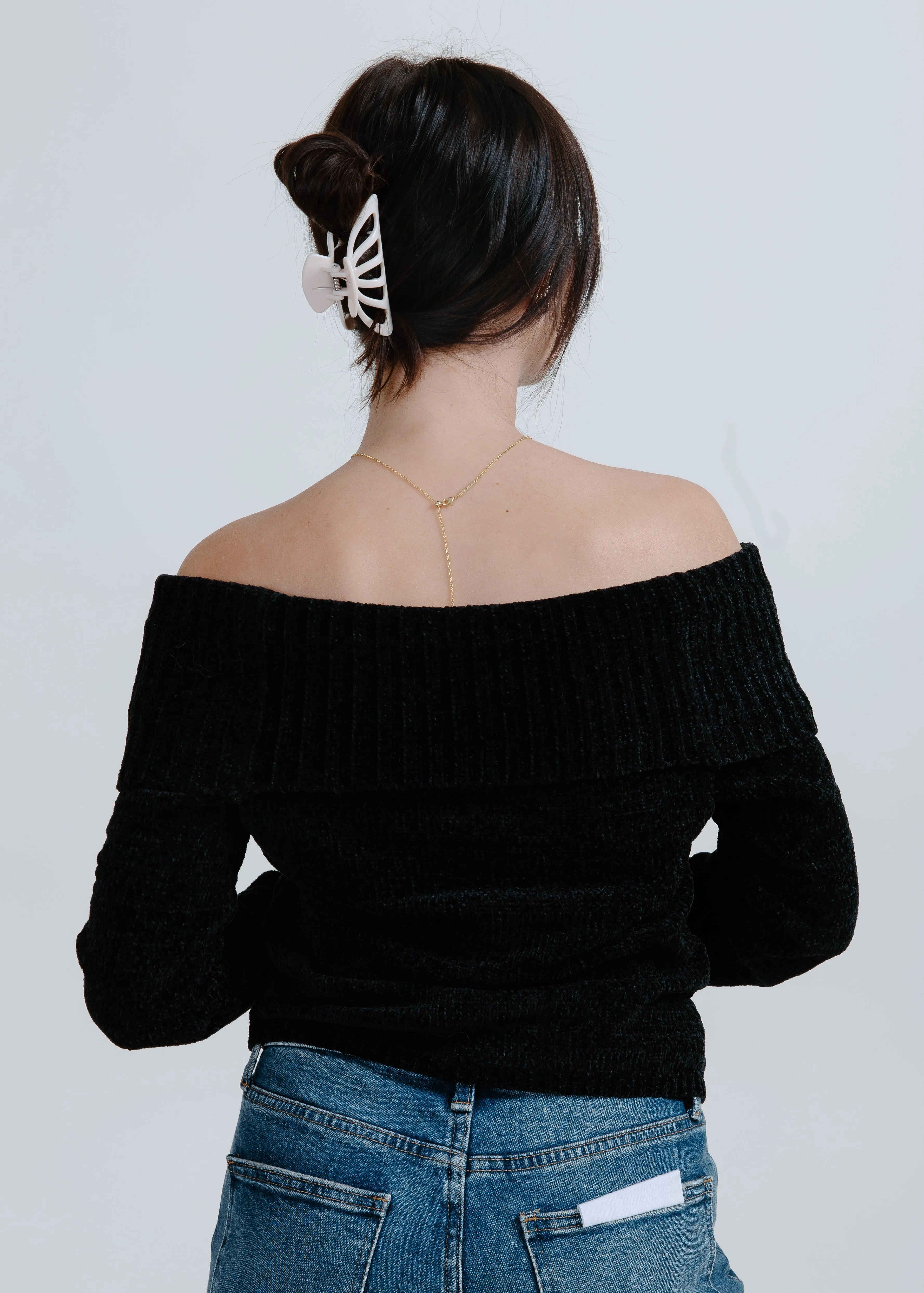 Scarlett Off The Shoulder Top - Black