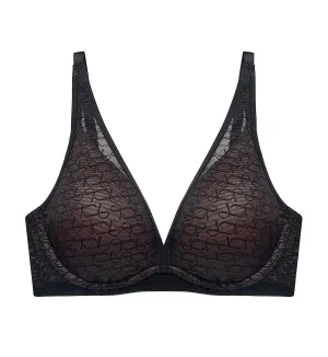 SIGNATURE SHEER NON WIRED PUSH UP DEEP V BRA