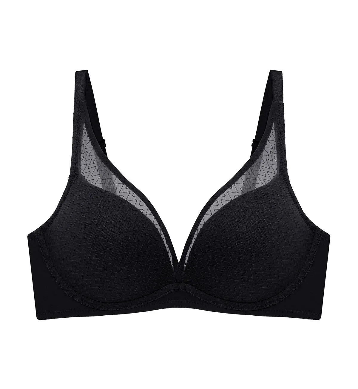 Simply Everyday Chic Non-Wired Push Up Deep V Bra