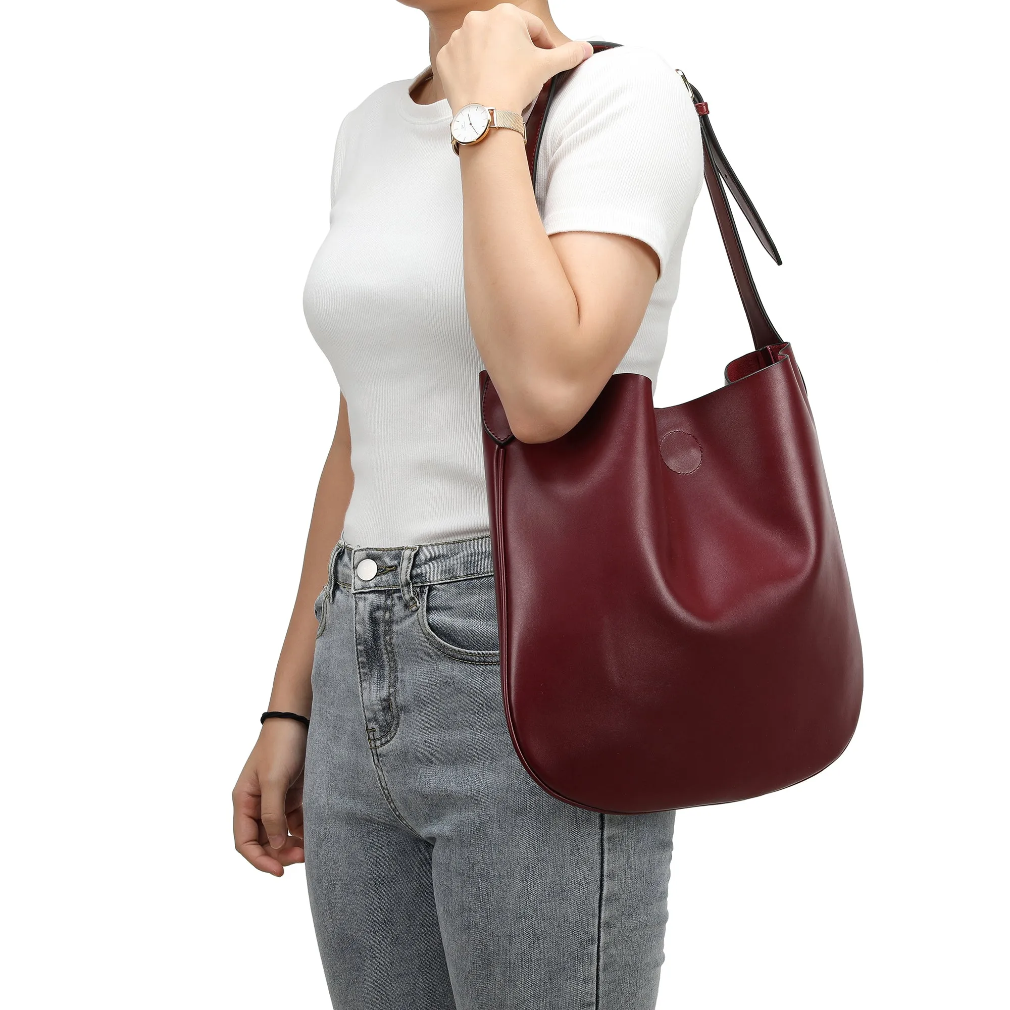 Smooth Leather Medium Tote