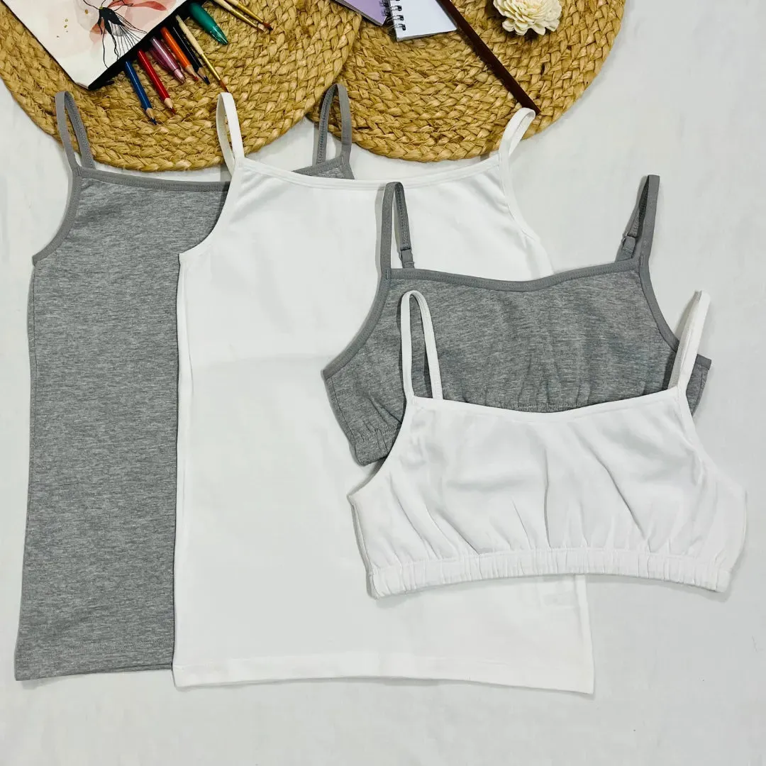 Starter Cami & Bra Combo | Flat Padding | Wireless | For Puberty