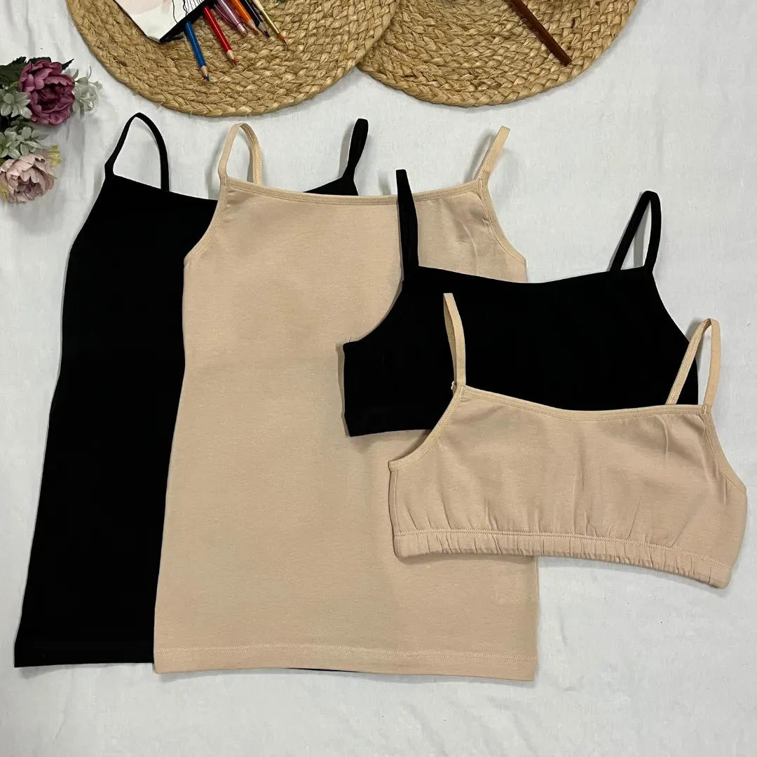 Starter Cami & Bra Combo | Flat Padding | Wireless | For Puberty