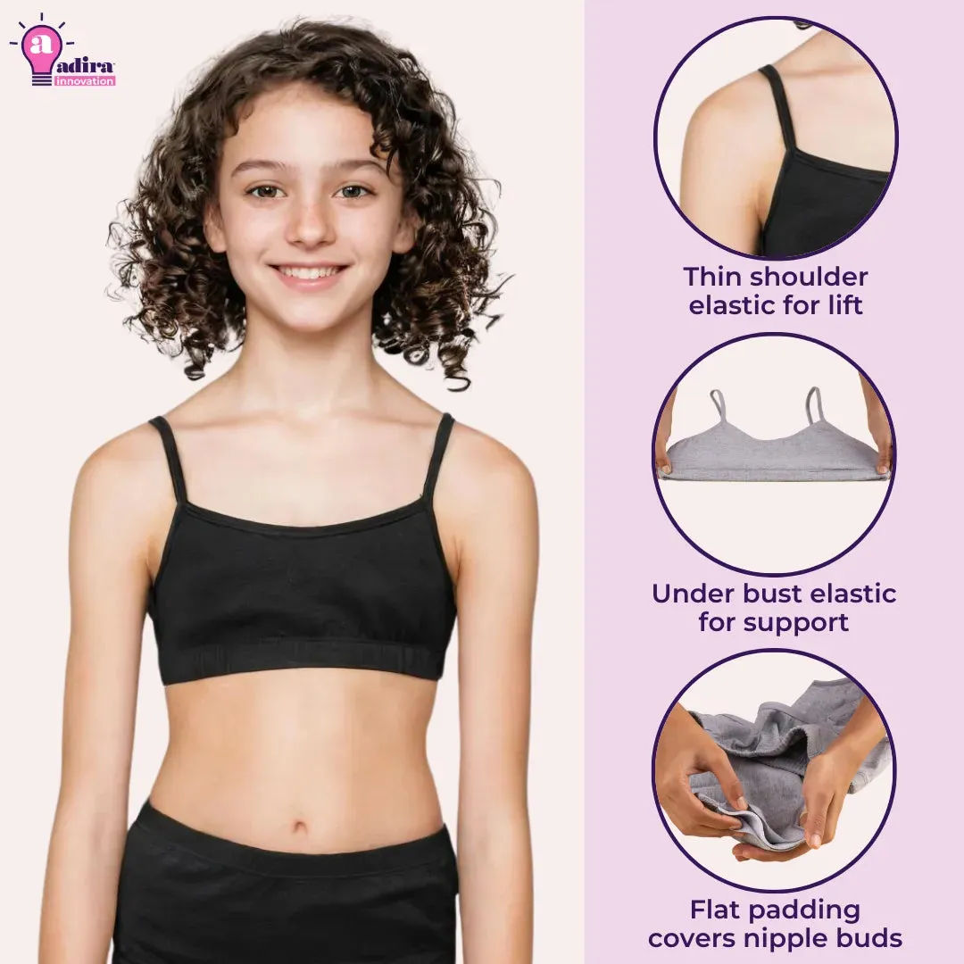 Starter Cami & Bra Combo | Flat Padding | Wireless | For Puberty