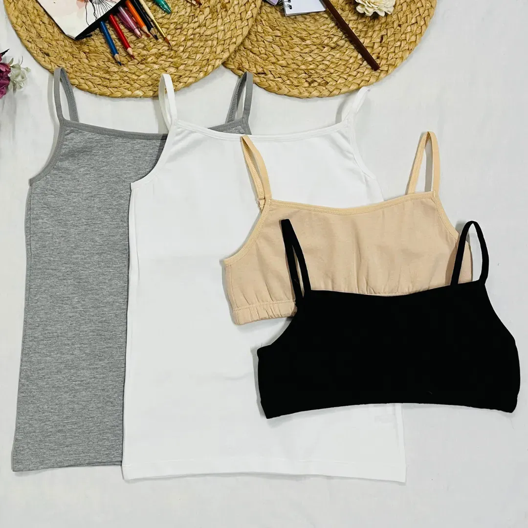 Starter Cami & Bra Combo | Flat Padding | Wireless | For Puberty