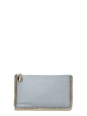 Stella McCartney Eco Shaggy Deer Pochette in Duck Blue With Light Gold Color Chain