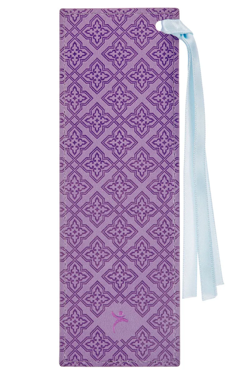 Strength and Dignity Hummingbird Purple Faux Leather Page Marker