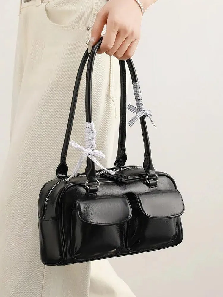 Stylish Double-Pocket Shoulder Bag