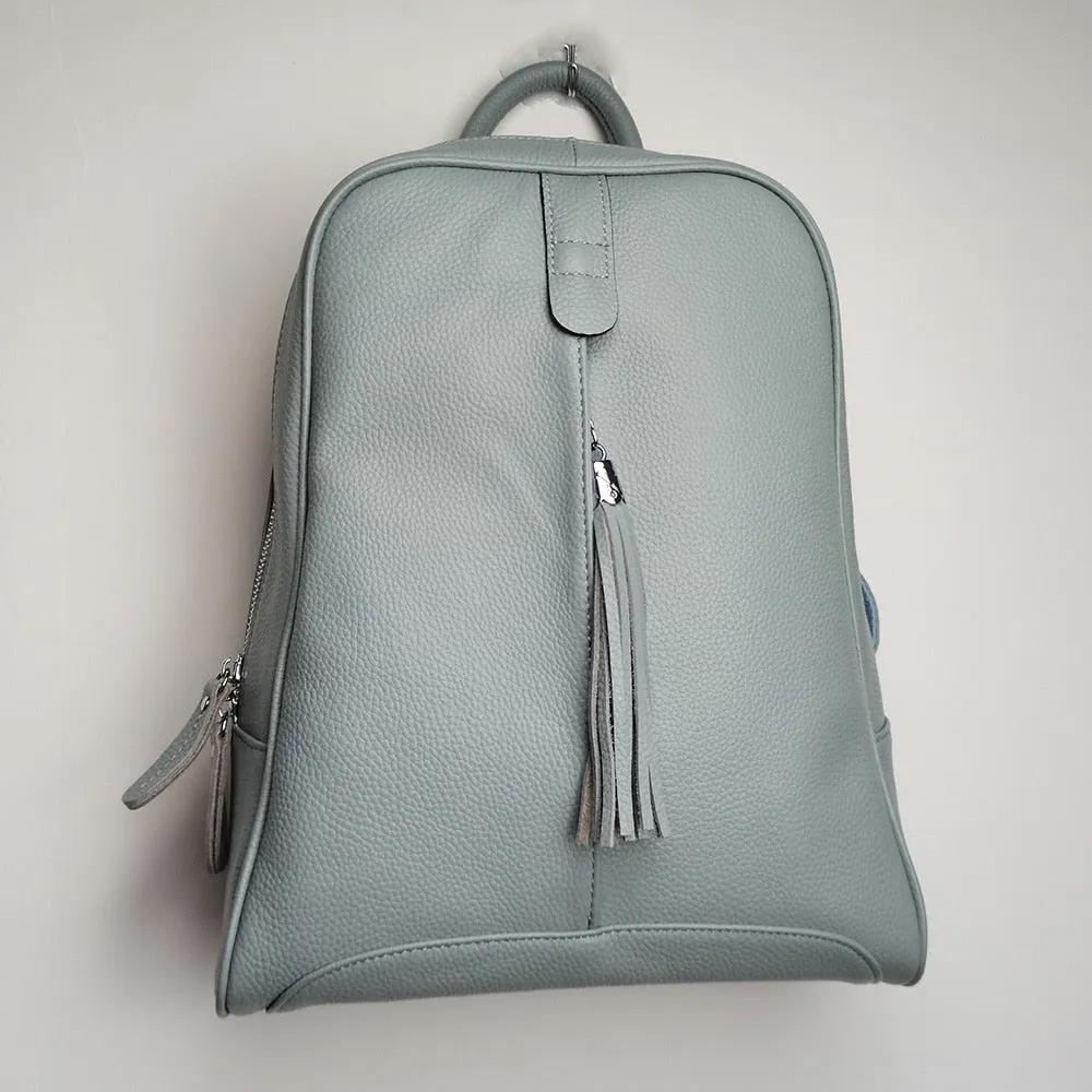 Stylish Genuine Leather Women's Backpack by ZENCY