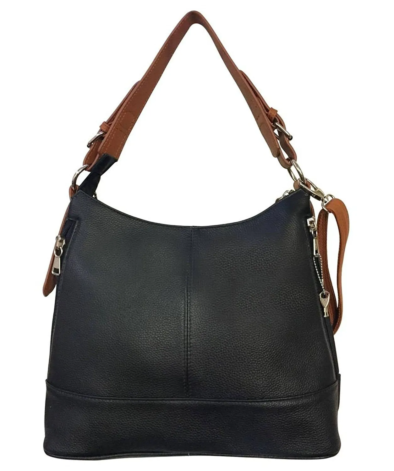 Stylish Leather Locking Concealed Carry Crossbody Purse