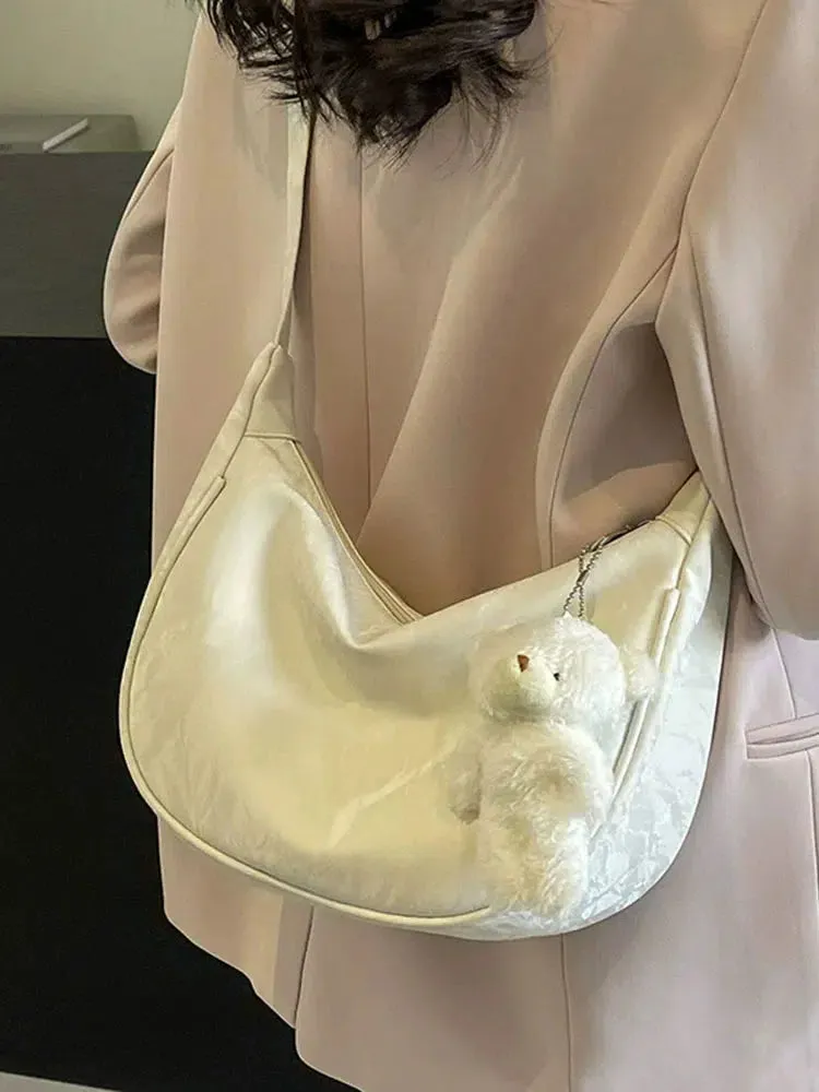 Teddy Bear Keychain Shoulder Bag