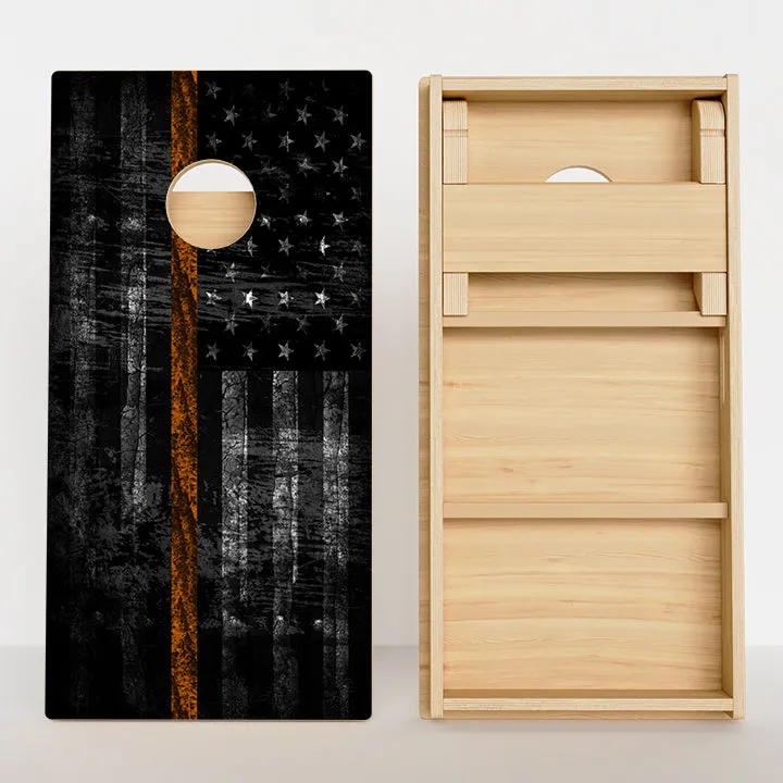 Thin Orange Line Flag Professional Cornhole Boards