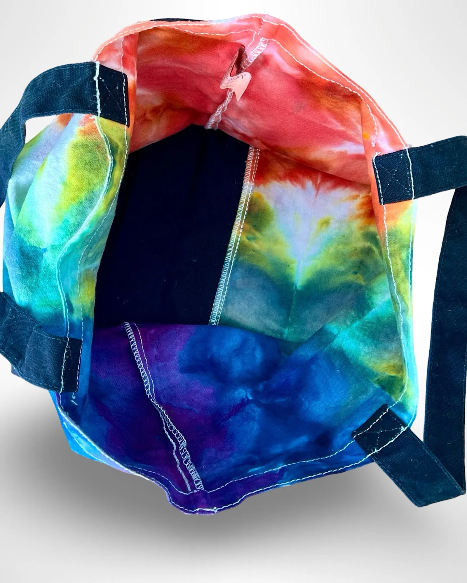 Tie Dye Canvas Tote Bag - Rainbow