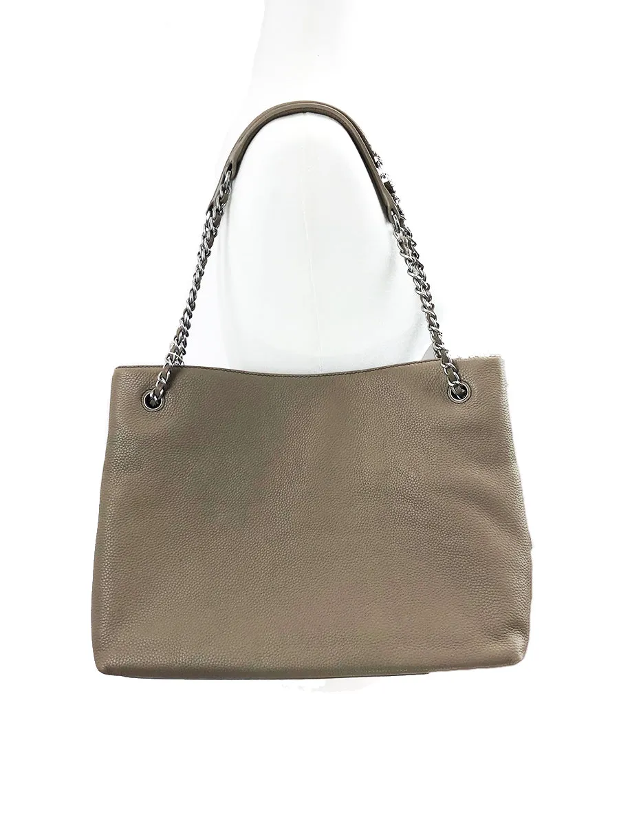 Tory Burch Britten Triple Compartment Tote in French Gray