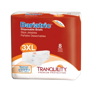 Tranquility 2190 Bariatric Fitted Briefs Size 3XL 64-90 Case/32 (4 bags of 8)