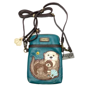 Turquoise Sea Otter Cell Phone Crossbody Purse