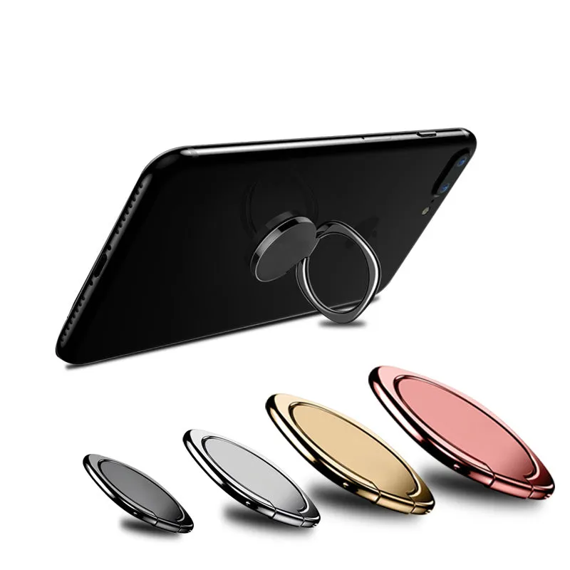 Universal Metal Bracket 360 Flexible Rotation Finger Ring Phone Stand Desktop Stand Gold