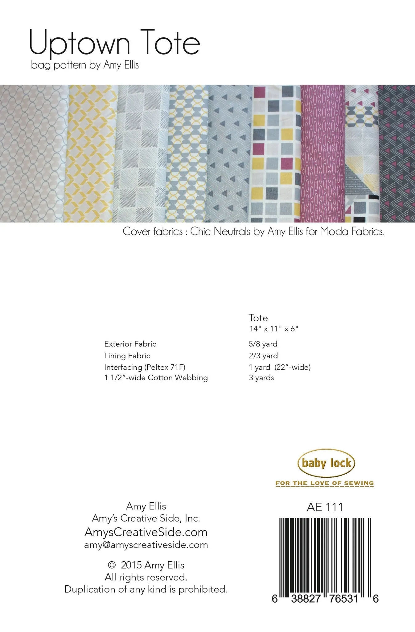 Uptown Tote PDF Bag Pattern
