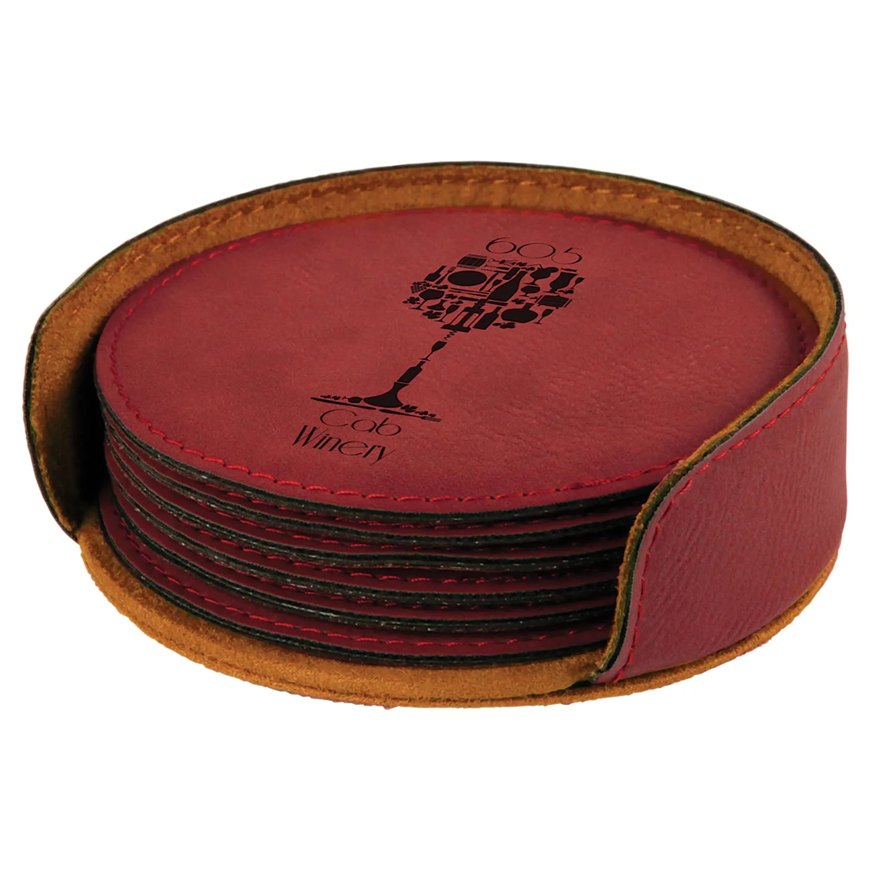 Vegan Leather Coaster Set