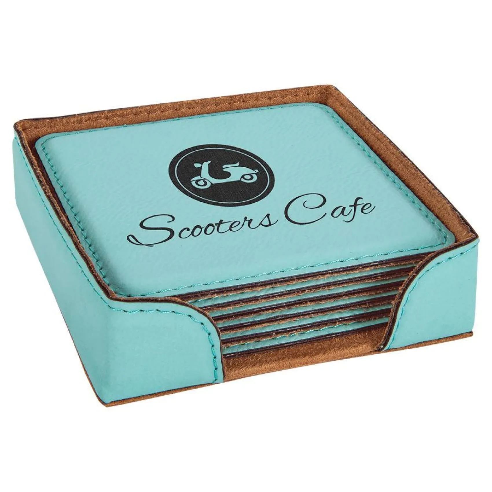 Vegan Leather Coaster Set