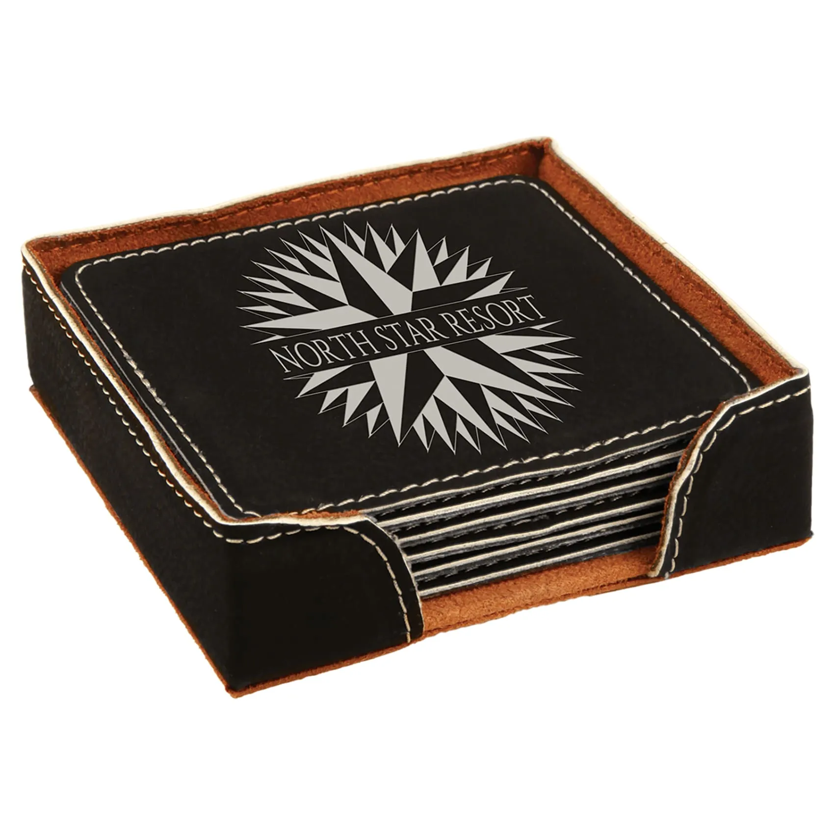 Vegan Leather Coaster Set