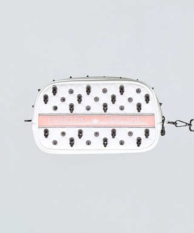 Verabone Collection Two Zipper Pouch Bag - White / Pink