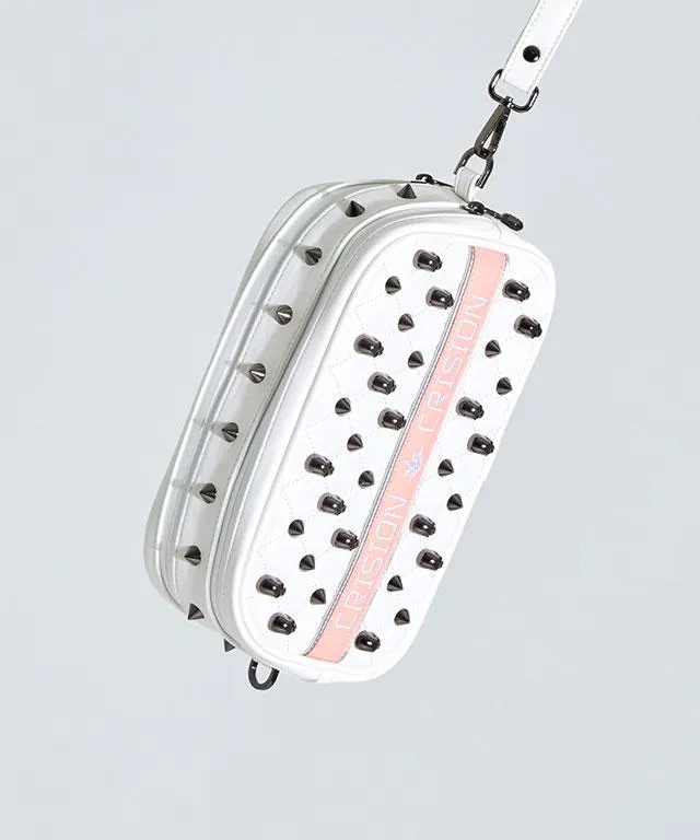 Verabone Collection Two Zipper Pouch Bag - White / Pink