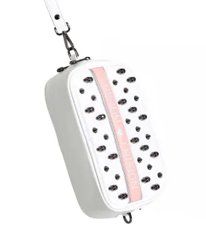 Verabone Collection Two Zipper Pouch Bag - White / Pink