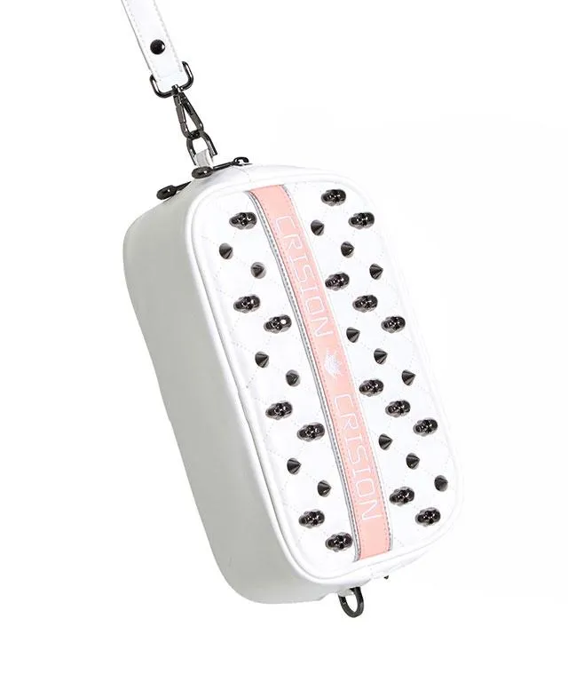 Verabone Collection Two Zipper Pouch Bag - White / Pink