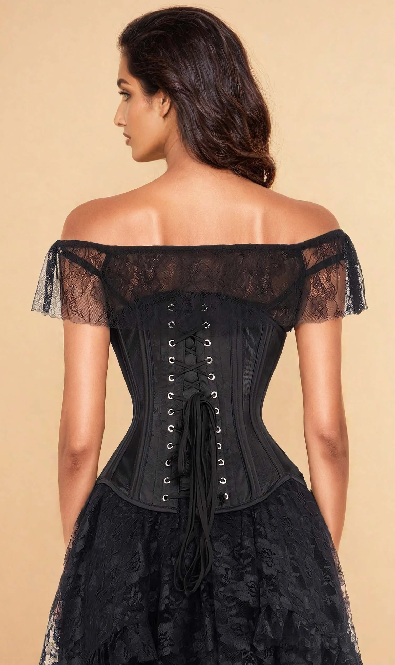 Verve Mesh with Brocade Waist Trainer Corset (ELC-501)