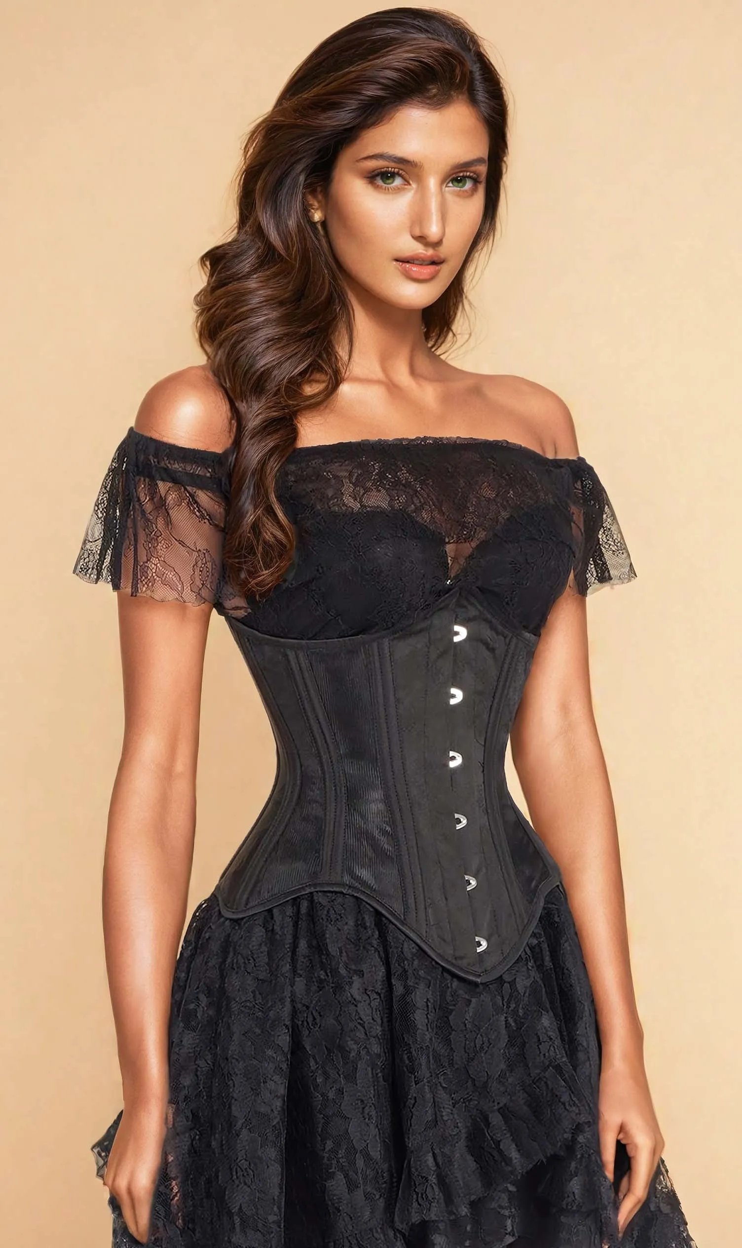 Verve Mesh with Brocade Waist Trainer Corset (ELC-501)