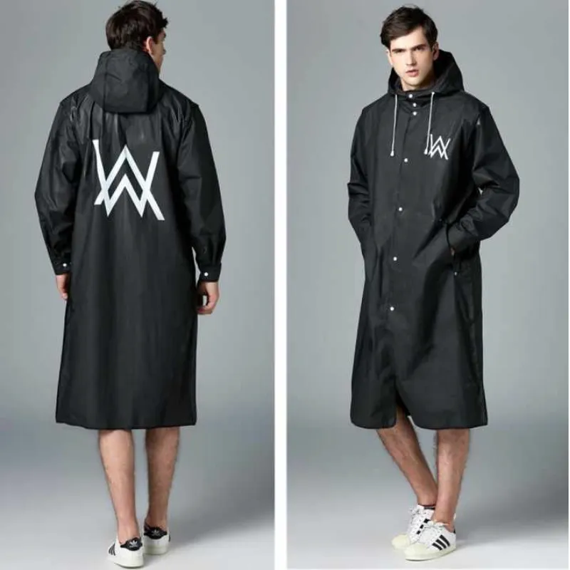 Waterproof Raincoat Lightweight Adult Enlarged Brim Men's Long Rain Jacket Packable Elastic Hat String Raincoat for Outdoor Raincoat