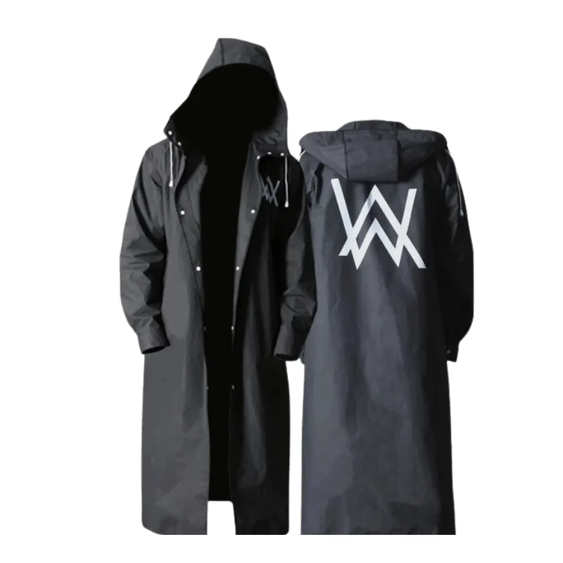Waterproof Raincoat Lightweight Adult Enlarged Brim Men's Long Rain Jacket Packable Elastic Hat String Raincoat for Outdoor Raincoat