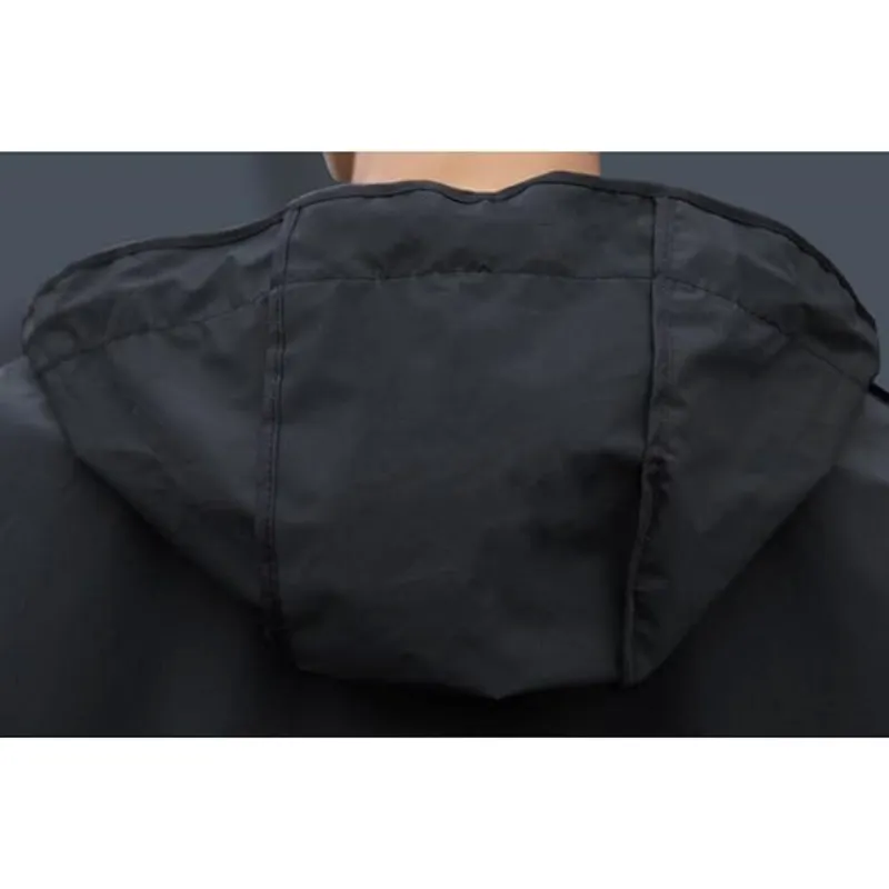 Waterproof Raincoat Lightweight Adult Enlarged Brim Men's Long Rain Jacket Packable Elastic Hat String Raincoat for Outdoor Raincoat