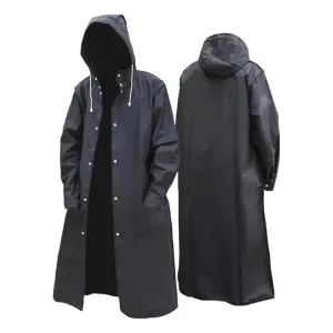 Waterproof Raincoat Lightweight Adult Enlarged Brim Men's Long Rain Jacket Packable Elastic Hat String Raincoat for Outdoor Raincoat