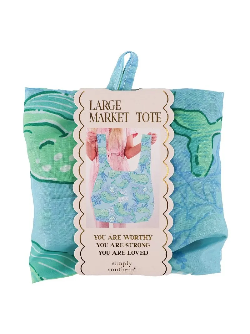 Whale Large Market Tote by Simply Southern