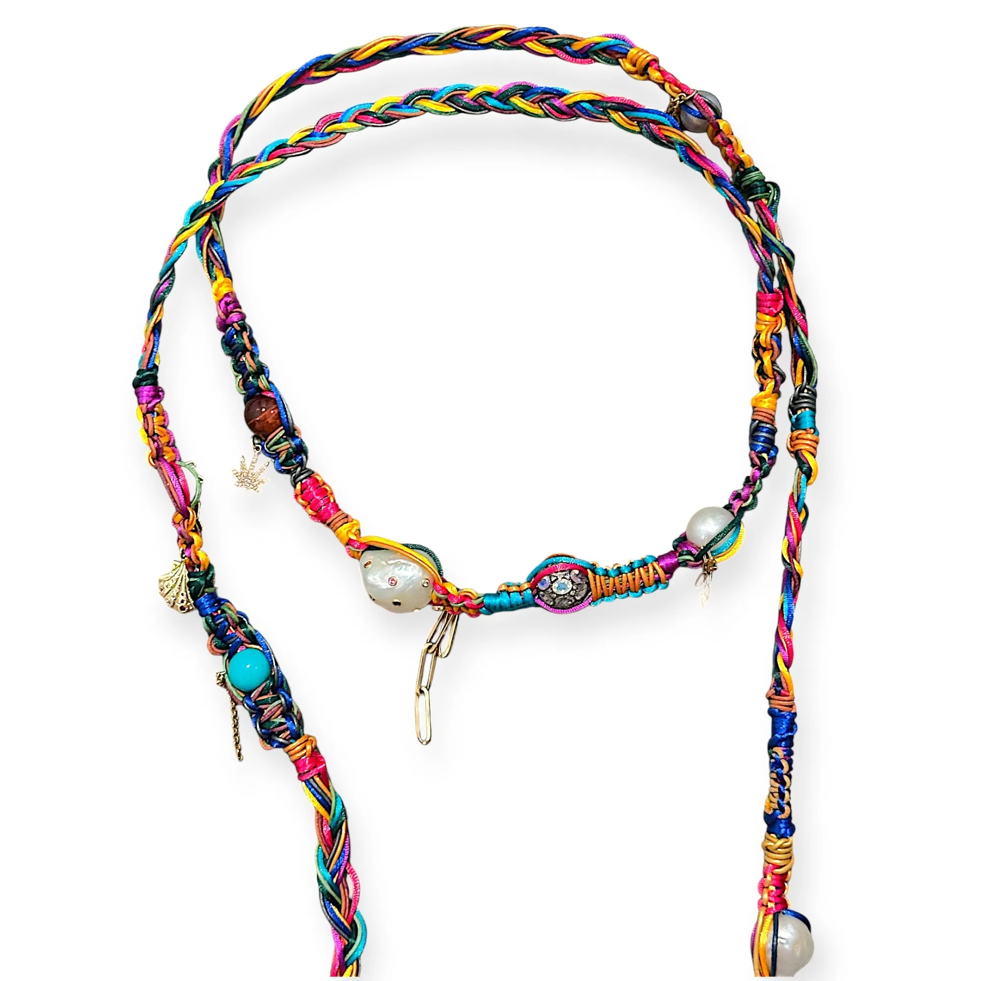 Whimsical Rainbow Smoking Day Dream Diamond Rockstar Lariat