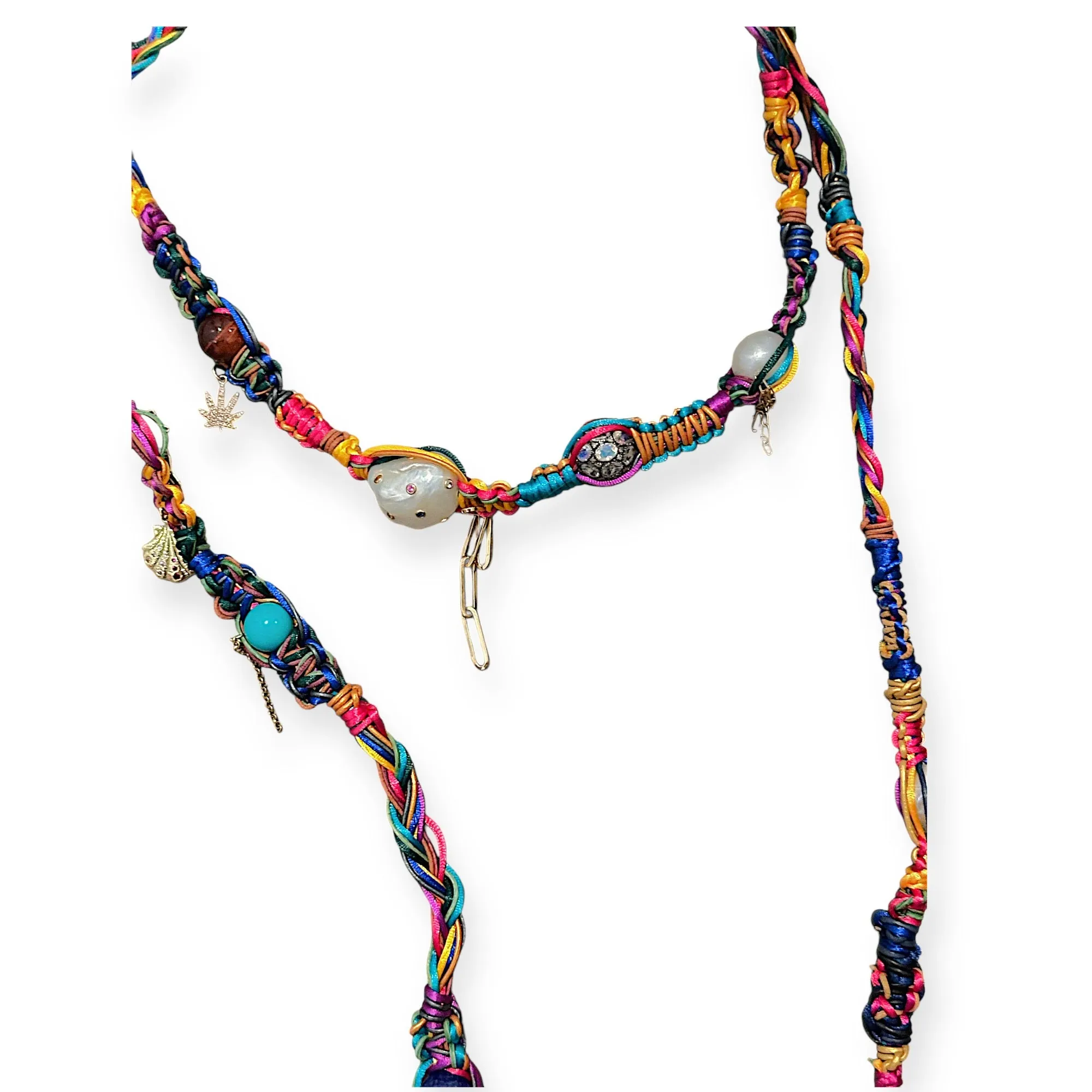 Whimsical Rainbow Smoking Day Dream Diamond Rockstar Lariat