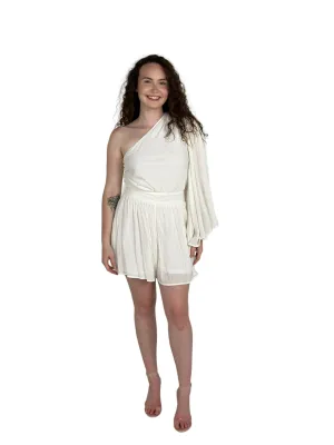 White  One Shoulder Romper