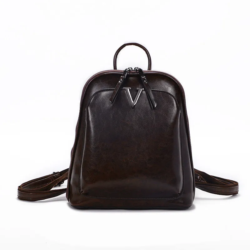 Women's Leather Fashion Classic Multifunctional College Style Bags