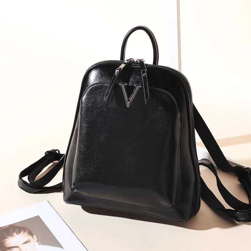 Women's Leather Fashion Classic Multifunctional College Style Bags