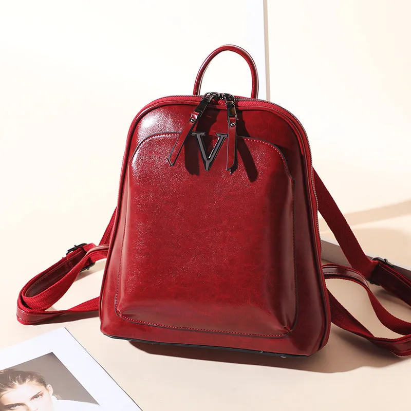 Women's Leather Fashion Classic Multifunctional College Style Bags