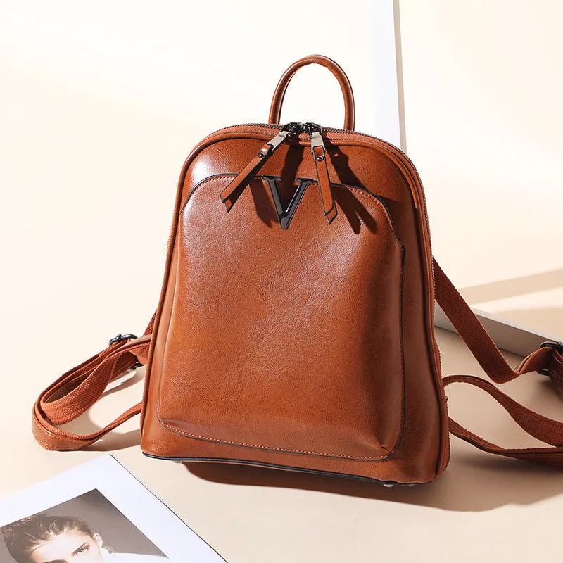 Women's Leather Fashion Classic Multifunctional College Style Bags