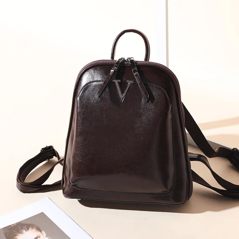 Women's Leather Fashion Classic Multifunctional College Style Bags