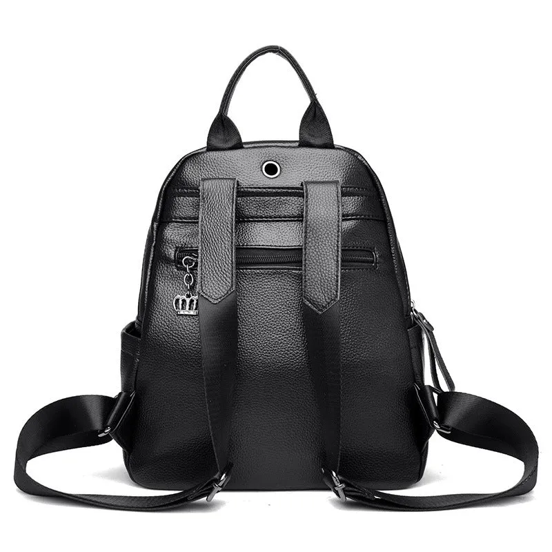Women's Popular Soft Leather Fashionable Fashion Backpacks