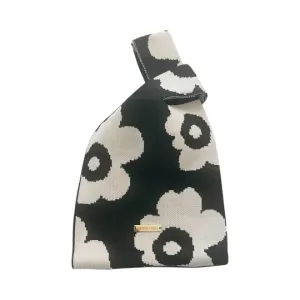 Wristlet Bag Black Daisy