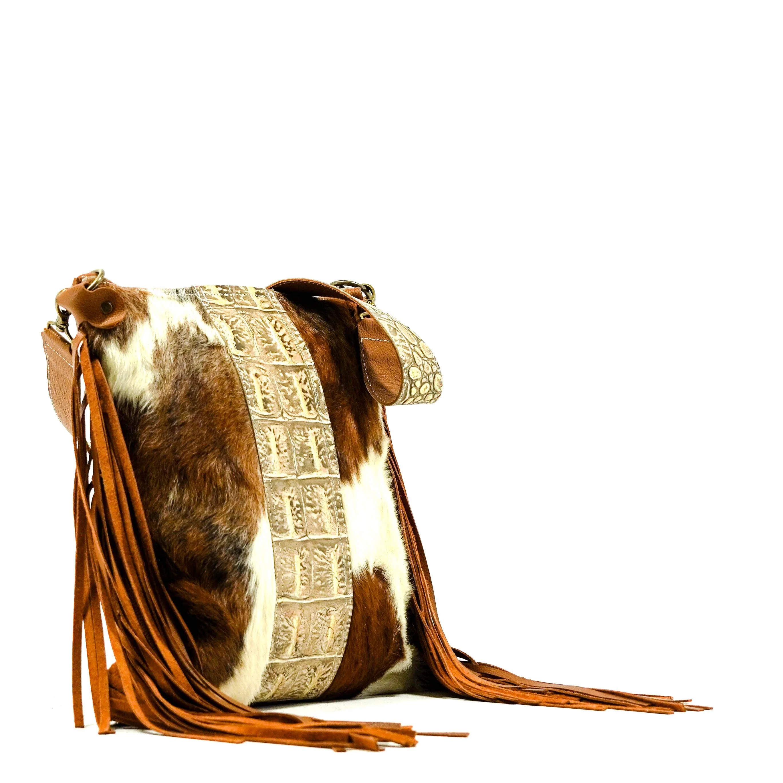 Wynonna - Tricolor w/ Ivory Jumbo Croc