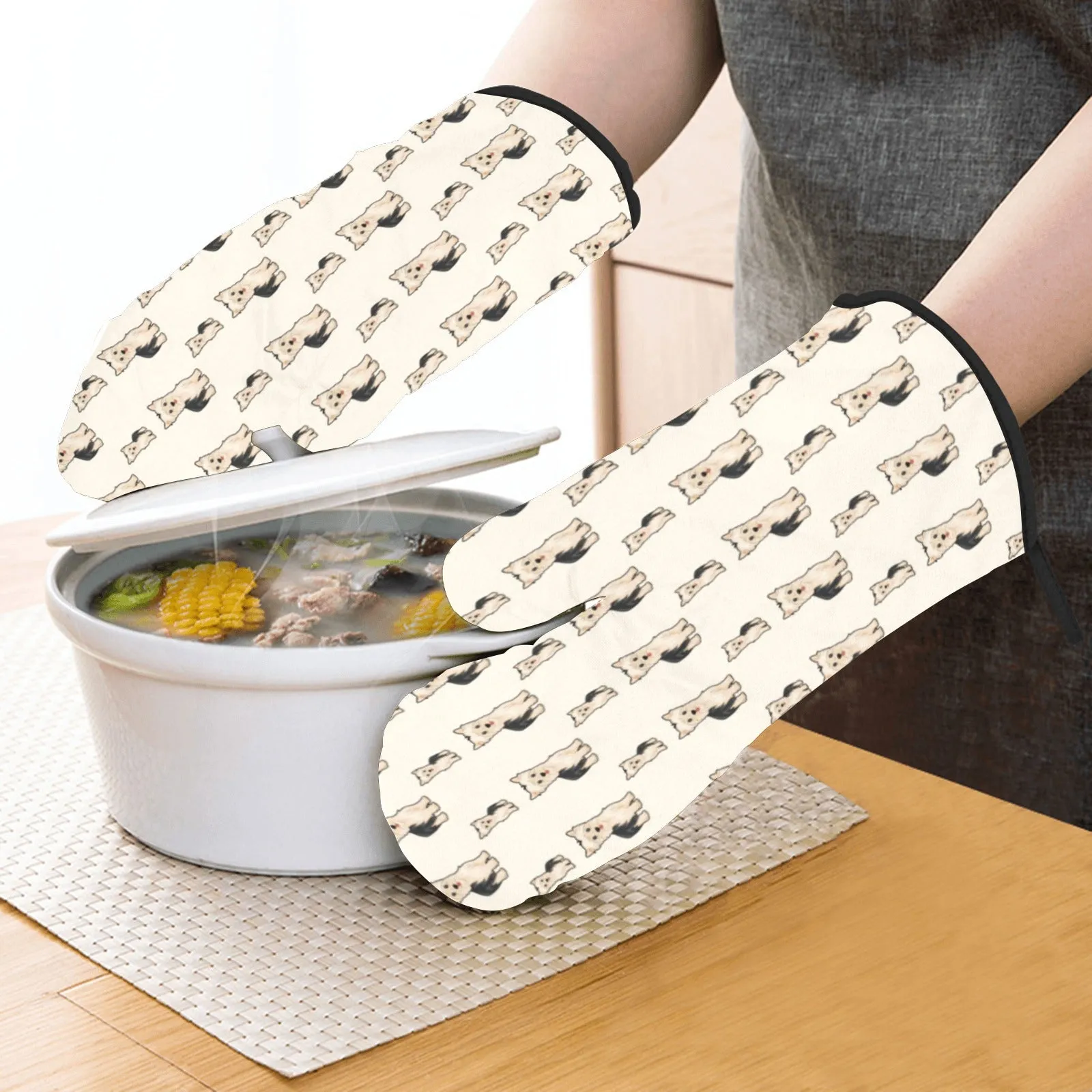 Yorkie Oven Mitts & Pot Holders (4 Piece Set)